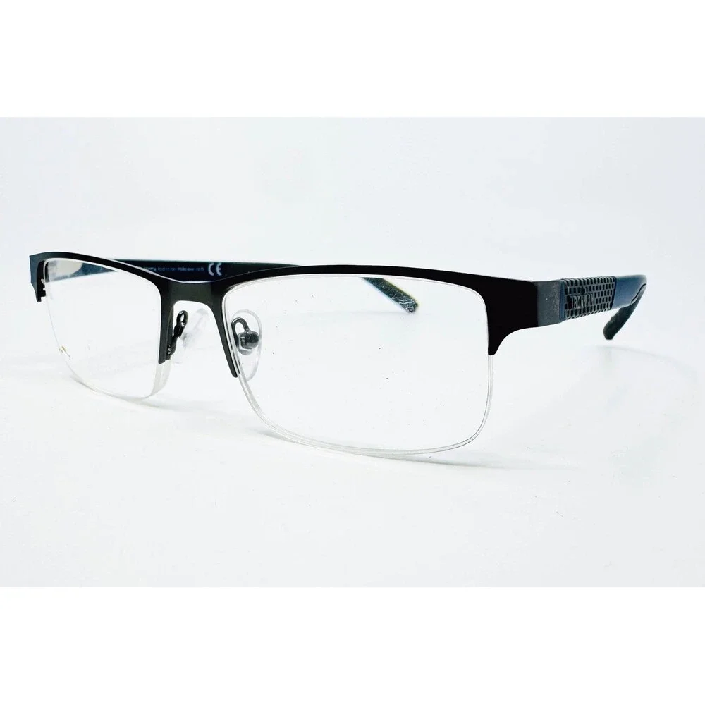 Ironman Eyeglasses Frames Mens Black Semi Rimless Rectangular 53-17-140